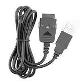 Black USB Hotsync + Charging [2-In-1] Cable for iRiver U10 / Clix (Gen 1 ONLY) / E10 / Samsung YP-T9 / YP-T10 / YP-K5 / YP-K3 / YP-P2 / YP-S5
