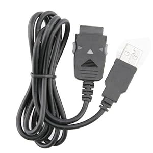 Eforcity Black Usb Hotsync + Charging [2-in-1] Cable For Iriver U10 / Clix 