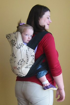 Picture of Cozy Ellaroo Deluxe Mei Tai Baby Carrier - Simplicity/Black Organic Cotton Canvas er-mt-simpblack (Baby Carriers)