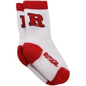 Rutgers Scarlet Knights Toddler White Crew Socks