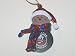 NEW YORK ISLANDERS 2.5" Striped Snowman with Scarf Slap Shot Hockey Puck CHRISTMAS ORNAMENT