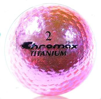 Chromax Golf Ball:Chromax Metallic Pink Ladies Golf Balls - Pack of 6 Golf Balls