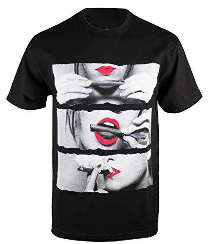 Sexy Girl Rolling Blunt Men's T Shirt (XXL)