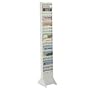 Safco 23-Pocket Steel Magazine Rack, 10 Inches Width x 65.5 Inches Height, Gray (4322GR)