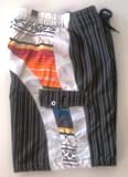 Mens Swim Trunks/Board Shorts with inset. Black/Inset SM