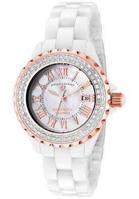 Women's Karamica White Diamond (0.797 ctw) White MOP Dial White High-Tech Ceramic