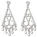 14kt White Gold With Cubic Zirconia Chandalier Earrings