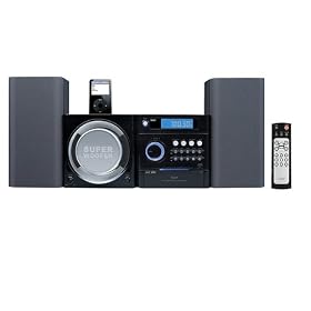 iLuv I7500-BLK Mini MP3 Stereo System with iPod Docking Station by iLuv