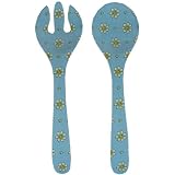 Le Cadeaux Triple Weight Melamine Patterned Utensils Set, Benidorm Blue