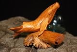 HUMPBACK WHALE SCULPTURE ON DRIFT WOOD BASE - HAWAII DOLPHIN