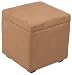 Kitchen & Housewares : Global Distinctions B5-BRN Micro Suede Storage Ottoman, Brown