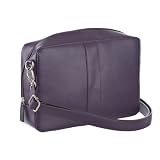 M-Edge Destination Genuine Leather Kindle Bag (Fits 6" Display, Latest Generation Kindle), Pebbled Purple