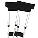 Vive Crutch Pads - Padding for Walking Arm Crutches - Universal Underarm Padded Forearm Handle Pillow Covers for Hand Grips - Soft Foam Armpit Bariatric Accessories for Adults, Kids (1 Black Pair)