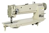 Reliable 1-Needle, 18 Long Arm Compound Feed Sewing Machine with Safety Clutch and Stand
