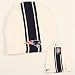 New England Patriots White Center Stripe Knit Beanie