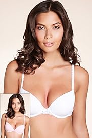 2 Pack Lace Wing Padded T Shirt Bras