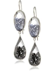 Moritz Glik "Kaleidoscope" 18K Gold, Diamond and Blue Sapphire Dangle Earrings