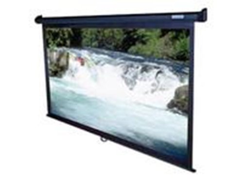 Elite Screens Manual Pull Down Projection Screen, 4:3 Aspect Ratio-135in (Matte White Screen) Black Casing
