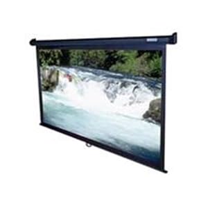 Elite Screens Manual Pull Down Projection Screen, 4:3 Aspect Ratio-135in (Matte White Screen) Black Casing