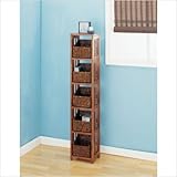 Cocoa Five Tier CD/DVD Rack in Cocoa