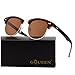 GQUEEN Polarized Horn Rimmed Half Frame Semi Rimless Sunglasses GQO6
