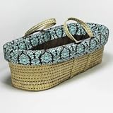 Dandy Damask Moses Basket - Color Aqua