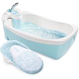 Summer Infant Lil' Luxuries Whirlpool Bubbling Spa and Shower Tub, Blue