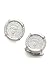 14K White Gold & Diamond Cufflinks with Geniune Platinum 1/10 oz. Coin