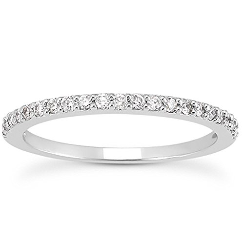 1/4 Carat T.W White Diamond Band in 10K White Gold