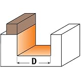CMT 852.501.11B Dado & Planer Router Bit 1/2 Shank, 3/4 Cutting Diameter, 3/8 Cutting Length With 3/4 Bearing