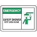 ACCUFORM MFSD929VP Sign,10x14In,Safety Shower Keep Area
