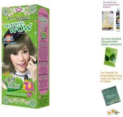 Just Modern Colourful Wow Hair Color Permanent Cream Dye Ash Grey J19.. by Just Modern