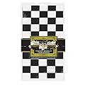 54" x 108" RACING Fans CHECKERED Flag Tablecloth/BLACK & White CHECKER/RACE CAR PARTY/NASCAR INDY Event DECOR/DECORATIONS/Plastic