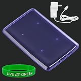 Lilac Crystal Skin TPU Case and Travel Wall Charger for Barnes and Noble nook E-Reader Reading Device (nook NOT Included)