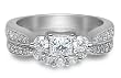 14K White Gold Diamond Wedding Set - 1.00 Ct.