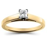 14k Yellow Gold Princess-Cut Diamond Solitaire Engagement Ring (1/4 ct, J-K Color, I3 Clarity)
