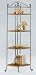 Automotive : Four Tier Corner Rack In Dirty Oak Finish