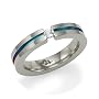 Titanium and White Sapphire 4mm Ring