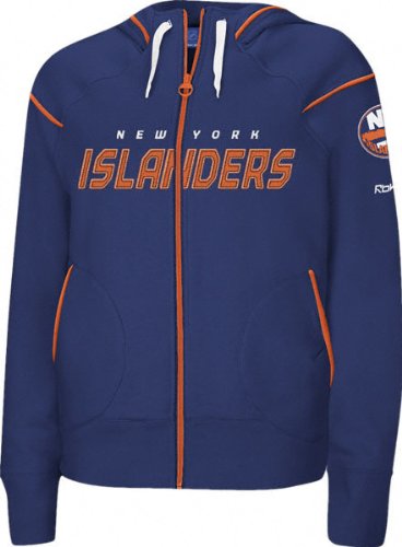 New York Islanders -Navy- Women's Dazzle Trim Hooded Sweatshirt