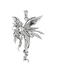 Silver Air Fairy Pendant Art - Faerie Jewelry By Amy Brown