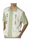 Argyle - Soft Green Bowling Shirt for Men