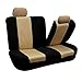 FH GROUP FH-FB060R012 Trendy Elegance Bench Seat Covers Split Bench, Beige / Black color