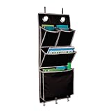 Over the Door Magazine Storage Pockets Hooks Books Organizational Back to School Office Home, 14'W x32