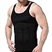 Tirain Men Compression Top Underwear Body Slimming Shaper Tank Vest Shapewear (L, Black)