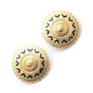 Gold Sun Motif Earrings
