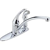 Delta Foundations B3310LF Single Handle Kitchen Faucet with Integral Spray, Chrome