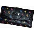 Xoxo Checkbook Wallet Black Multi-colored Logo Print Multitude