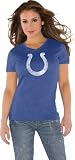 Indianapolis Colts Royal Women's Primary Logo Tri Blend V Neck T-Shirt- by Alyssa Milano