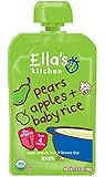 Ella's Kitchen Organic Stage 2, Pears Apples + Baby Rice, 3.5 Ounce (Pack of 6)