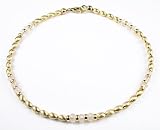 Damali TWISTED Rose Quartz 14Kt Gold Filled Gemstone Anklets / Ankle Bracelets Adjustable